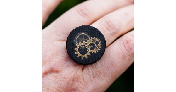 Steampunk prsten staromosaz XXL