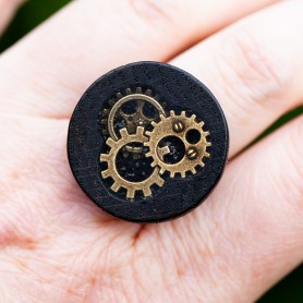 Steampunk prsten staromosaz...
