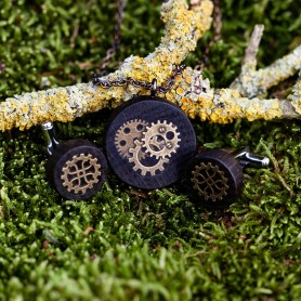 Steampunk manžetové knoflíčky staromosaz