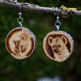 Náušnice hyena skvrnitá
