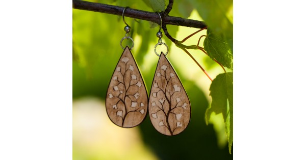 Náušnice ginkgo biloba