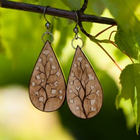 Náušnice ginkgo biloba